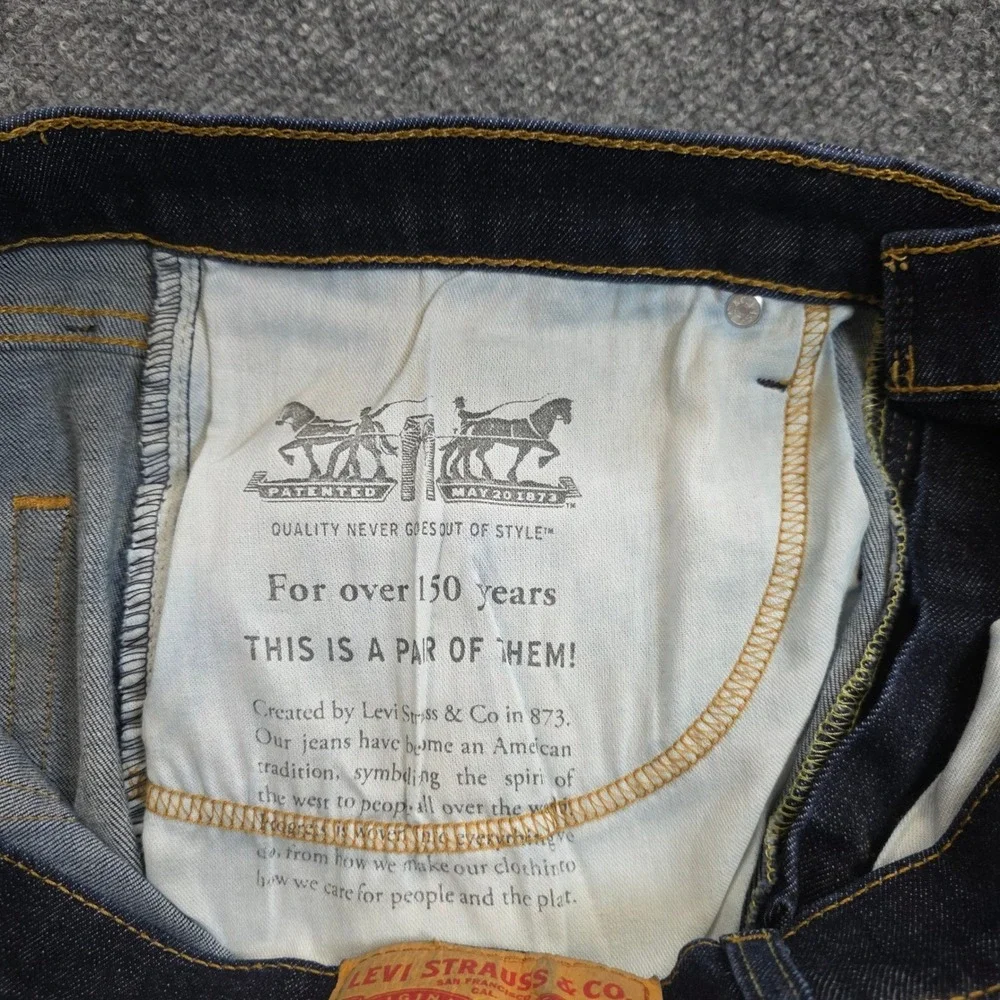 Levi 514 Jeans Mens‎ W34 L28 Blue Denim Dark Wash Straight Leg Casual 514-1325